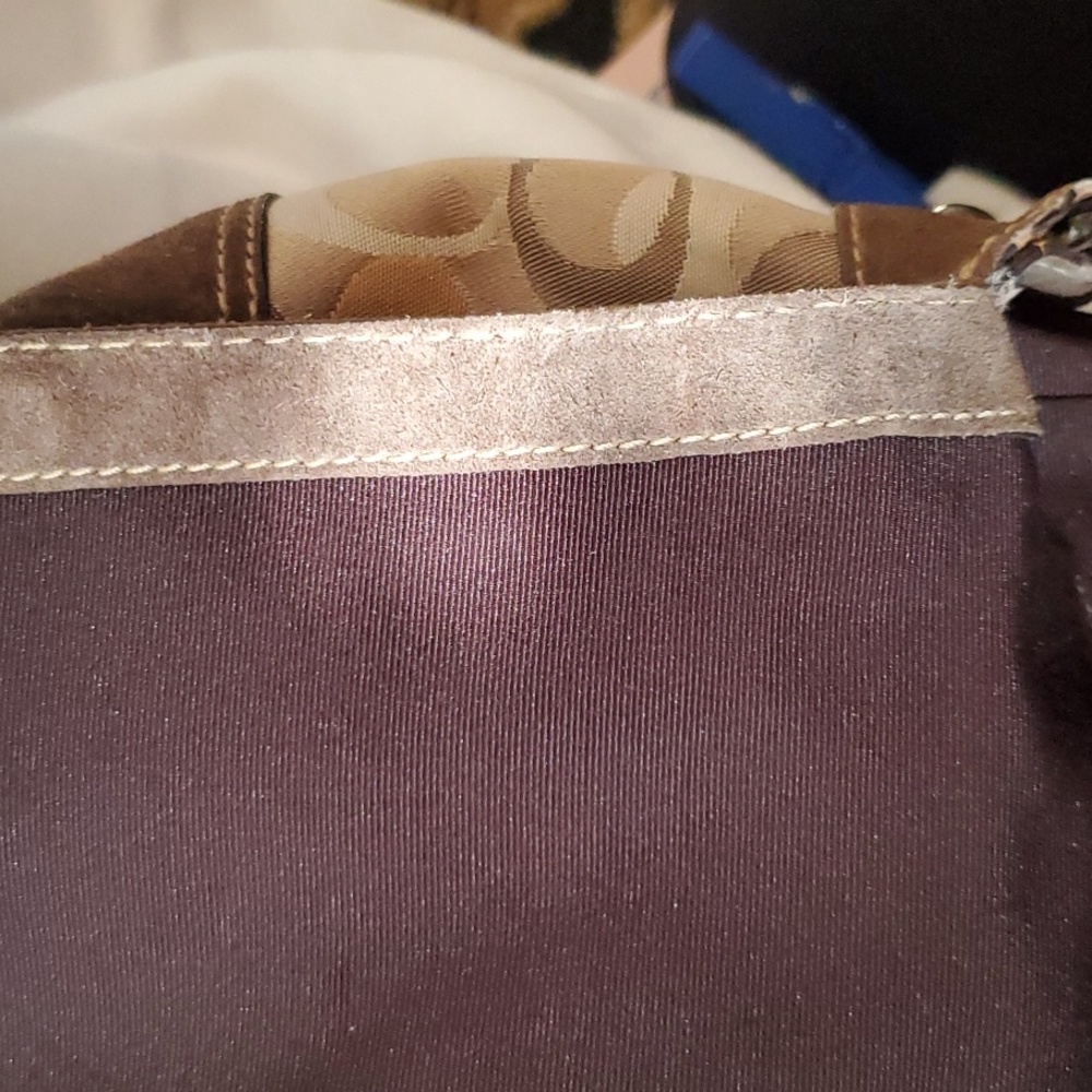 EUC:  Coach 'Chelsea Sateen' Optic Signature Shoulder Bag - Picture 6 of 13